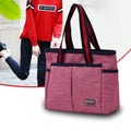 Customized Canvas Handled Travel Tote Bag with Large Capacity Pockets Medium Size-Luxury Style