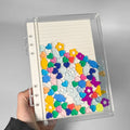 Creative Acrylic Transparent Notebook with Detachable Loose-Leaf Pages for Stationery and Planner Storage