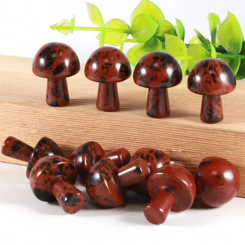 DIY Natural Apatite Crystal Quartz Mushroom For Decoration 1 pack contain 10 pieces