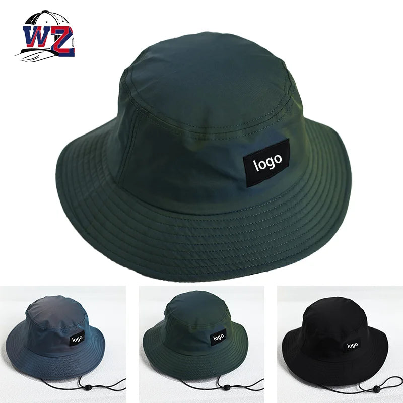 WoZhen Fancy Street Wear Sun Cap Psychedlic Fisherman Bucket Hat With String