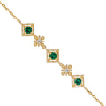 Pulseras De Oro De 14k Direct Sales Court Style 925 Sterling Silver All-matching Graceful Red Corundum Bracelet Female Rhombus