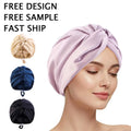 Custom Logo Adjustable Silk Cross Sleep Cap Solid Color Twisted Hat Headscarf Hat  Hair Protection Cap