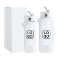 Customize Sublimation 18oz 32oz Stainless Steel Sports Water Bottle Double Wall Insulated Vacuum with Straw Silicone Bottom