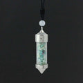 HZ gem stones Newest accessories natural crystal Amazonite gravel bullet-shaped wishing bottle spirit pendulum drifting bottle pendant