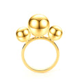 Gold Color Fashion Beads Ring Cute Religious and Popular Style for Anniversary Jewelry Accessory for Women