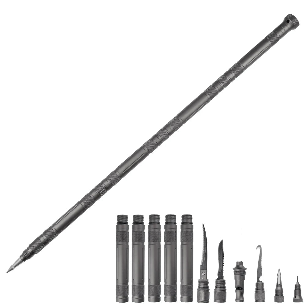 Best-Selling Stainless Steel Foldable Telescopic Poles Multifunctional Tactical Self-Defense Climbing Stick Hand Tool