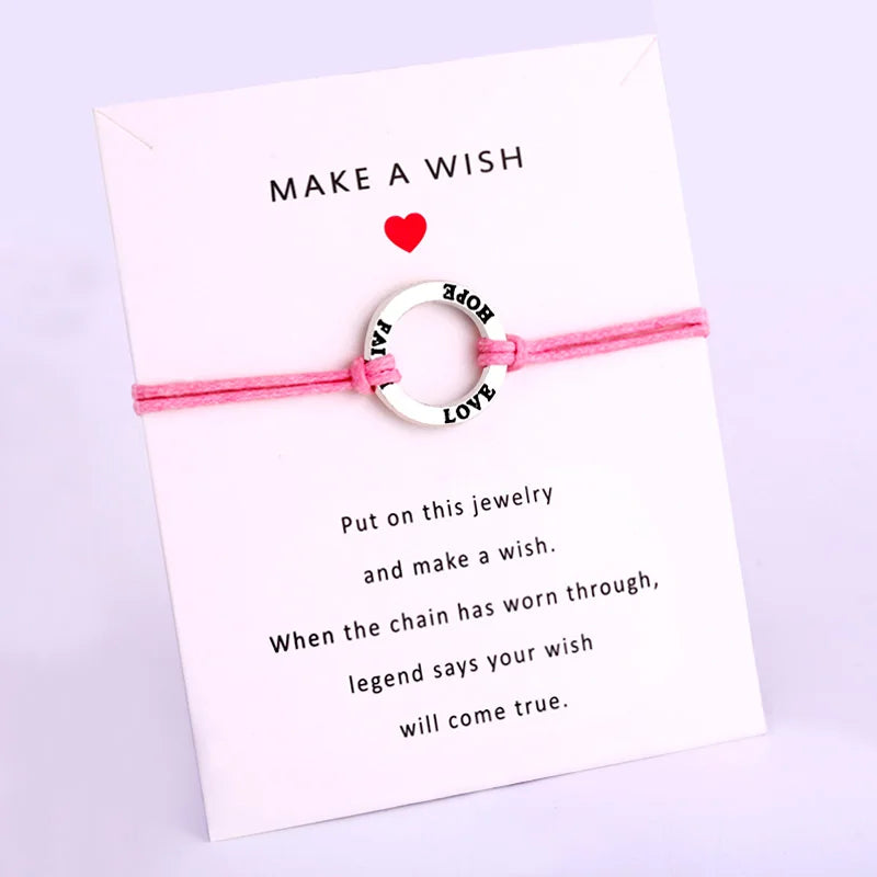 Manufacturer Custom Faith Hope love Diabetes Type 1 Type 2 Breast Cancer Awareness Ribbon Charm Bracelet