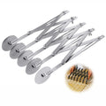 Wheels Cutter Dough Divider Side Pasta Knife Roller Blade Pizza Pastry Peeler Stainless Steel Bakeware Tools