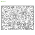 Believe in Yourself Fuzzy Posters for Adults De-stressing Home Decor Coloring Print Black Velvet Flocking Coloring Posters