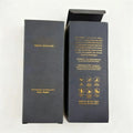 Custom Embossed Cosmetic Lotion Mascara Perfume Bottle Black Kraft Paper Box With Black Hot Stamping Foil Logo