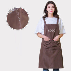 Waterproof European Style Female Cleaning Logo Customized Oversleeve Waist Kitchen Apron
