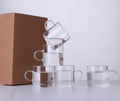 Modern 100ml Borosilicate Coffee Mug Set Hand-Used Espresso & Gongfu Latte Tea Cups Christmas Glass for Drinkware
