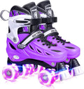 Hot Selling 4 PU Flashing Wheels Quad Roller  Inline Skates Size Adjustable Roller Skating Shoes
