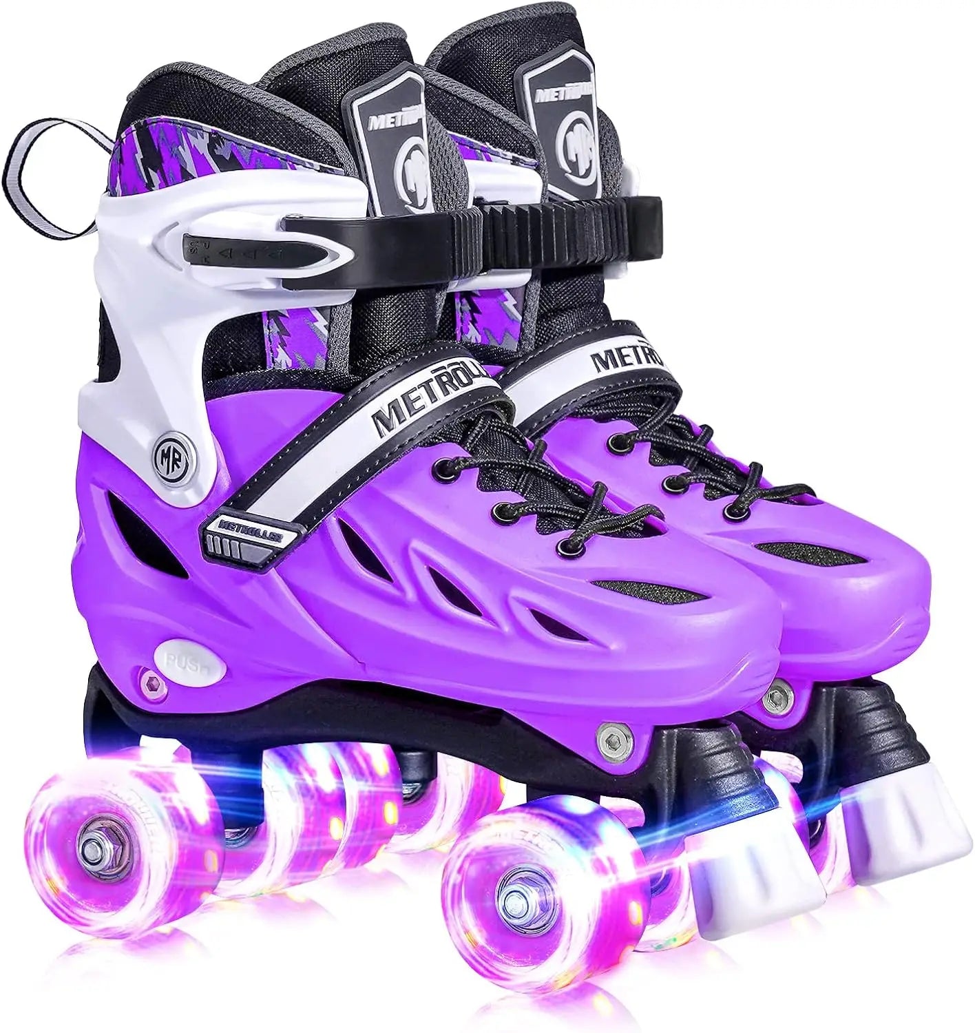 Hot Selling 4 PU Flashing Wheels Quad Roller  Inline Skates Size Adjustable Roller Skating Shoes