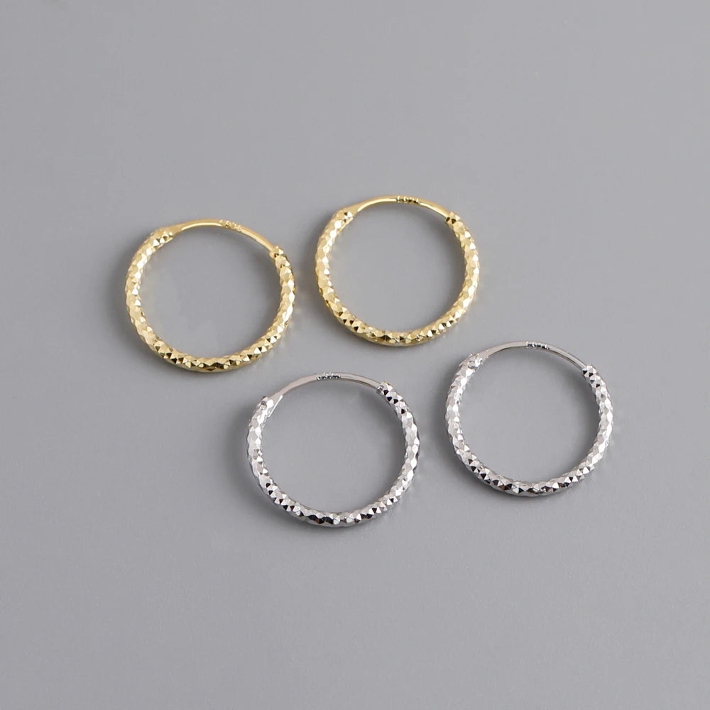 Factory Dropshipping Silver Earrings Jewelry S925 Sterling Silver Hollow Tube Circle Hoop Earrings Women