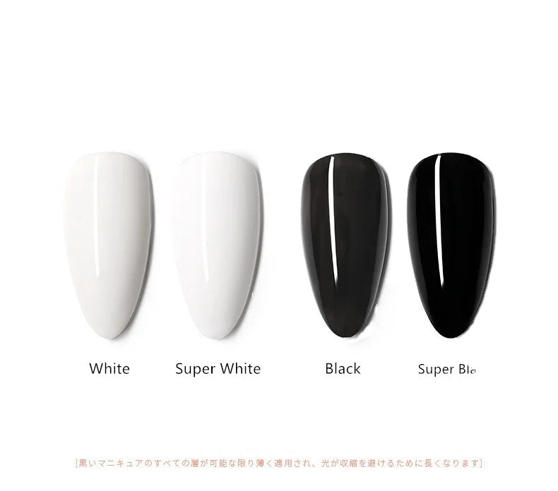 Super White Black Low MOQ Private Label Vegan Cosmetic ODM Nail Supplies LED UV Gel Polish