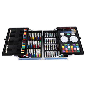 MQ Deluxe Luxury Portable Wooden Case Rainbow Art Set for Kids and Professionals New Design for Travel