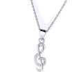 Hainon Sterling Silver 925 Pendant Necklace Fashion Classic Musical Note Pendant Necklace Women Wholesale
