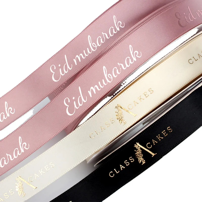Factory Wholesale Personalized Custom logo Ribbon Grosgrain Ribbon Logo 3D Soft for Custom Ribbon for Gift Wrapping