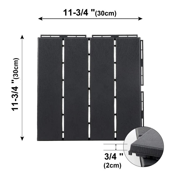 Factory Price Plastic Outdoor Interlocking Backyard Decking Flooring Tiles