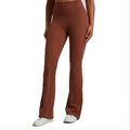 Wholesale Women's High Waist Soft Slim Peach Yoga Pants Quality Flared Wide Leg Sports Gym Hip Workout Running Fitness Leggings