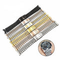 19 20 22mm Hollow Curved End 316L Steel Jubilee Watch Band Bracelet Clasp for Luxury SEIK SKX 007/009