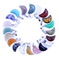 Moon Shape Pendants Natural Stone for Making Necklaces Crystal Pendant Jewelry