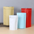 Compostable Flat Bottom Kraft Paper Coffee Packaging Zipper Valve Bolsas Para Cafe for Food & Sugar Industrial Use