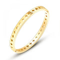 Women Wholesale Fashion Anti Tarnish Pvd Waterproof Jewelry 18K Gold Plated Hollow Star Stainless Steel Bangle Bracelet