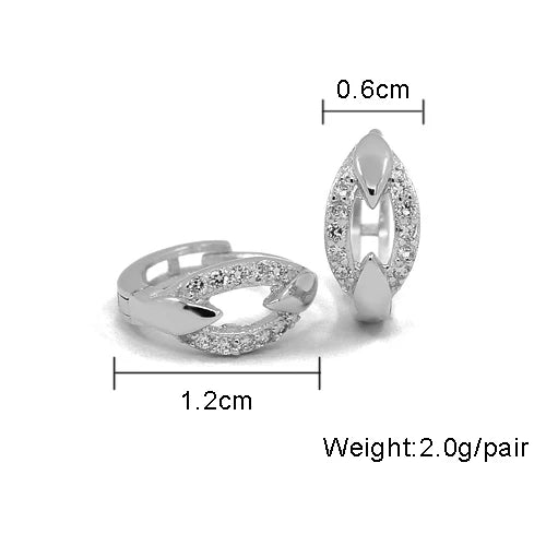 Custom Ear Hoop Jewelry Joyer a Plata 925 Small Huggie 925 Sterling Silver Hoop Earrings