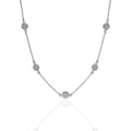 YHX116 Cute S925 Sterling Silver Round Disc Choker Necklace for Women Girl Round Disc Choker Necklace