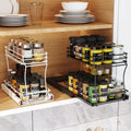 Kitchen Products 2 Tier Under Shelf Sink Storage Holders & Racks Organization Cabinet with Drawers Sliding Pull Out Spice Rack