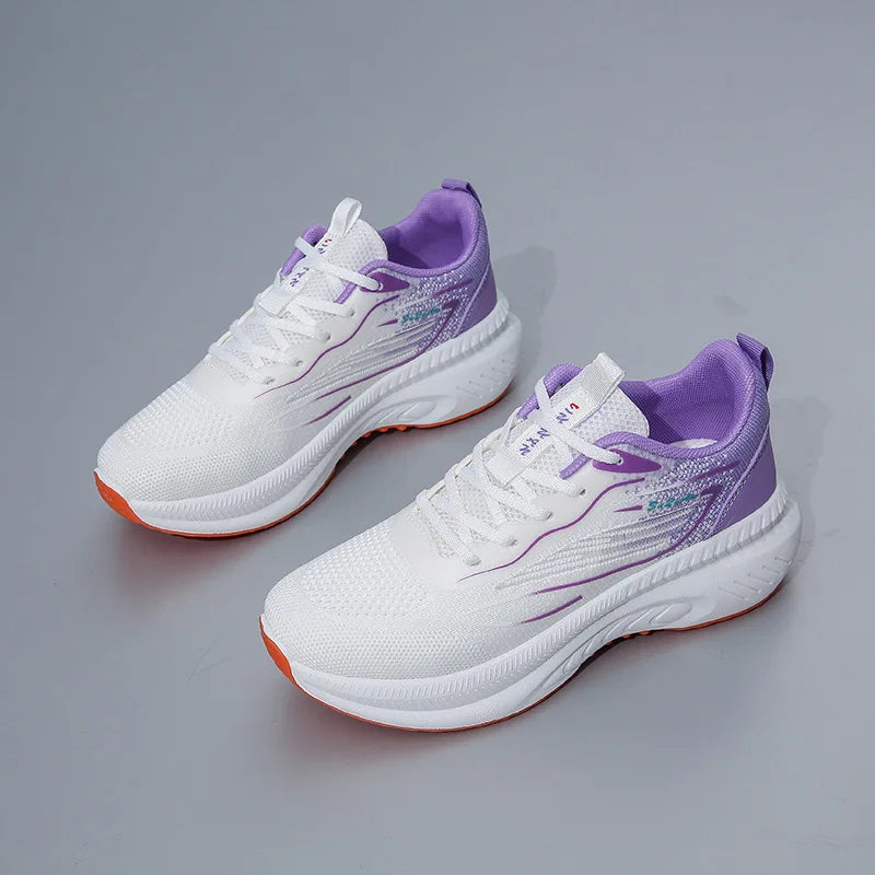 Fashion Comfortable Lace-up Zapatos De Mujer Running Tennis Women Sport Sneakers Casual Shoes