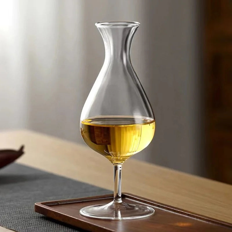 Gift Hot Selling Drinkware Tulip Shape Smelling Wine Cup Vintage Crystal High Stem Dispenser Glass Goblet