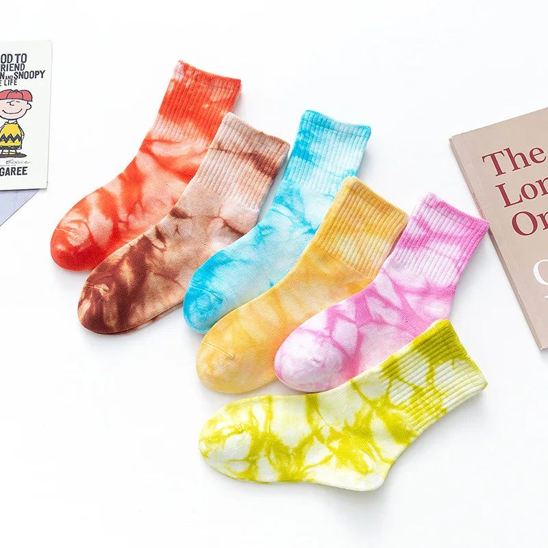 Custom Gradient Patterns Socks Fashion Tie Dye Socks Wholesale Socks