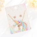 Cute Zinc Alloy Enamel Gold Plated Rainbow Star Children's Jewelry Set for Parties Weddings Engagements-Perfect Gift