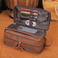 MARRANT Genuine Leather Toiletry Bag Travel Shaving Dopp Kit  for Men Water-resistant Bathroom Toiletries Organizer Bags