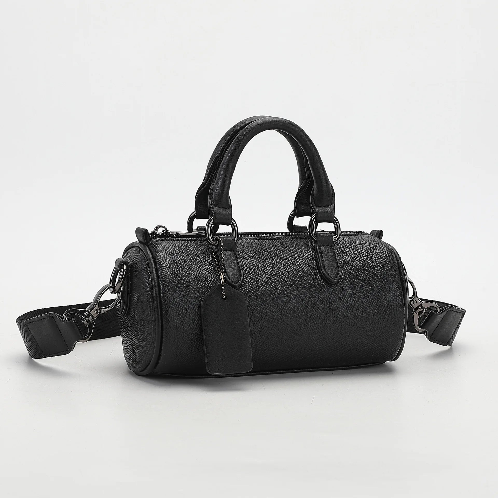 Solid Color Pen Holder Bag Papillon Pure Leather Crossbody Saddle Bag Unisex Mini Pillow Bag