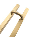 304 Stainless Steel Brushed Gold Push Pull Handle for Hotel Glass Wooden Doors Main Door Handle Long