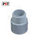 Grey Color Electrical PVC Male Adaptor with for Mark Smooth Surface