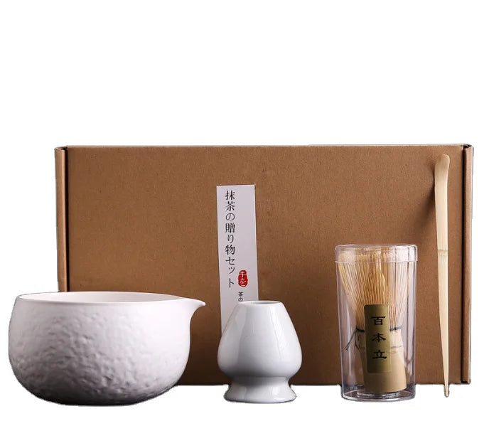 Japanese Matcha Tool Gift Box Ceramic Bowl Bamboo Tea Whisk Custom Packaging