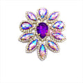 Wholesale Patches AB Rhinestone Applique Acrylic Crystal Bridal Applique Wedding Patch Badge Sew on