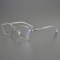 CH8044 2024 Ultra-Light Luxury Titanium Eyeglasses Frames Men Prescription Square Silver Gold Flat Reading Glasses Y2K Eye Wear
