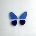 Natural Blue Agate Lapis Butterfly White Mother of Pear Shell Flower Red Agate Ladybug Gemstones for Jewelry Making