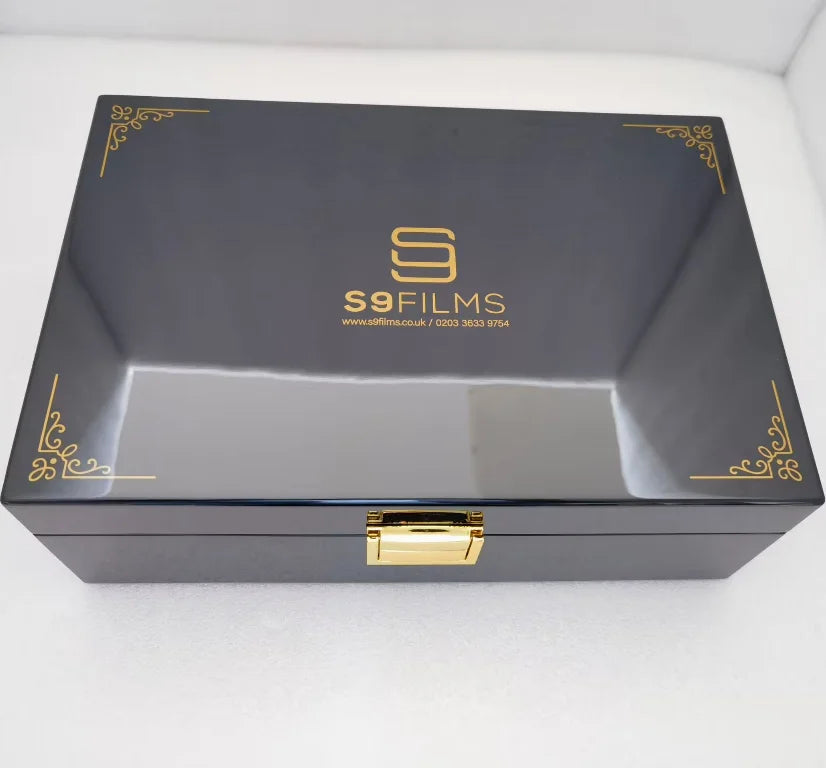 Glossy Wood Screen Video & Audio Keepsake Storage Box with Love Style Custom Business Gift