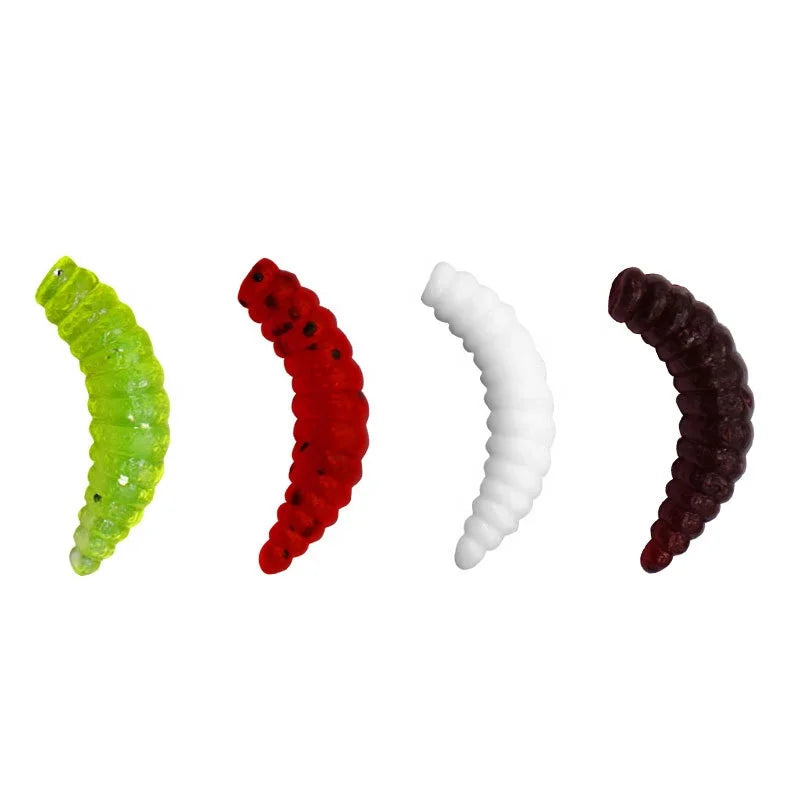 MISTER LURE Simulation Mealworm Lure Subsoft Bait Maggot Worm Bait Lure Subbait Crucian Carp Bait