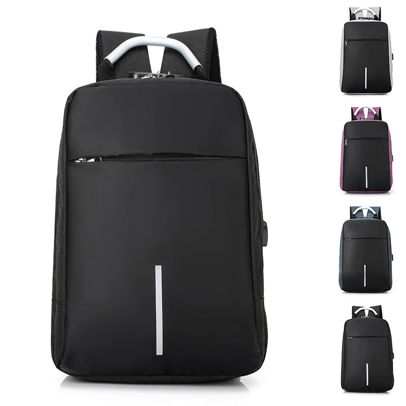 Waterproof Business Black Usb Bag Backpack Travel Laptop Case