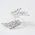 New Wedding Eco-Friendly Modern Minimalist Metal Napkin Ring with Golden Wheat Sprout Design