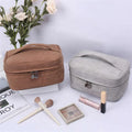 Large Capacity Portable Polyester Cosmetic Bag for Female Custom Logo Travel Toiletry Organizer Makeup Tools Storage Convenience
