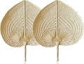 Viet Nam Handwoven Bamboo Craft Weave Heart Rattan Chinese Fan Palm Elegant Wedding Decorations Hand Fans